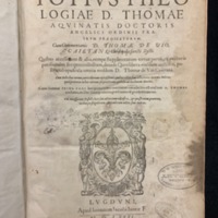 Summa Theologiae (1581), Title Page.