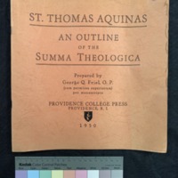 St. Thomas Aquinas: An Outline of the Summa Theologica (1950), Cover.